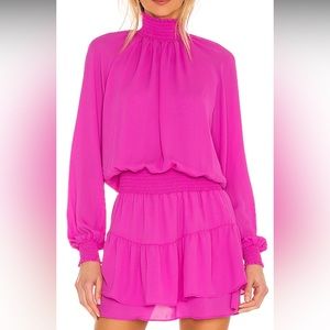 Krisa Turtleneck Ruffle Skirt Dress